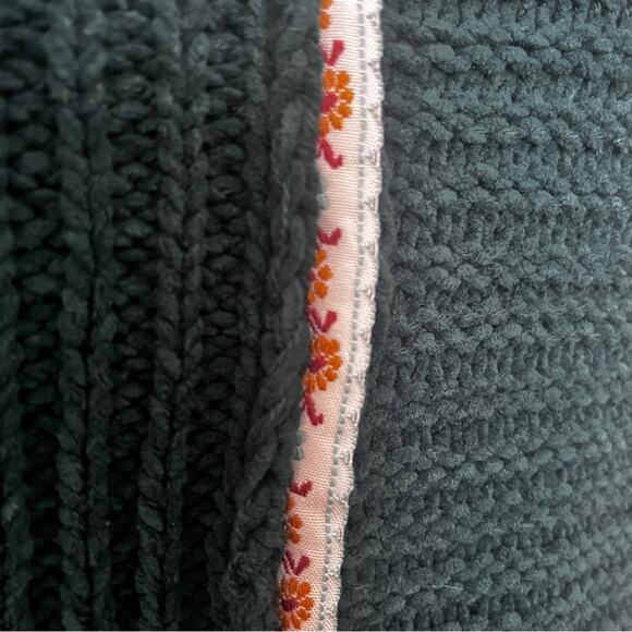 POL green chenille knit kimono sleeve hoodie size large - Picture 8 of 12